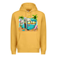 Mustard summer caravan Premium Hoodie - texasbilliewilder