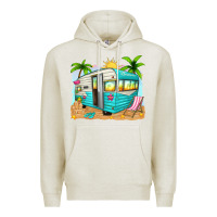 Oatmeal Heather summer caravan Premium Hoodie - texasbilliewilder