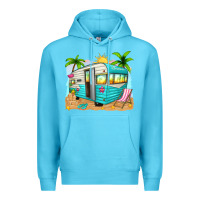 Ocean Blue summer caravan Premium Hoodie - texasbilliewilder