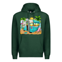 Sports Green summer caravan Premium Hoodie - texasbilliewilder