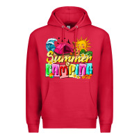 Cardinal summer camping Premium Hoodie - texasbilliewilder