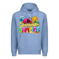 Colony Blue summer camping Premium Hoodie - texasbilliewilder