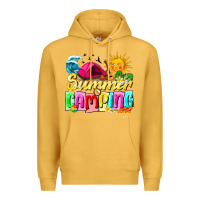 Mustard summer camping Premium Hoodie - texasbilliewilder