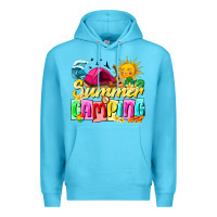 Ocean Blue summer camping Premium Hoodie - texasbilliewilder