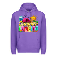 Purple summer camping Premium Hoodie - texasbilliewilder