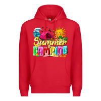Red summer camping Premium Hoodie - texasbilliewilder