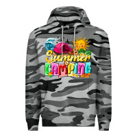 Slate Camo summer camping Premium Hoodie - texasbilliewilder