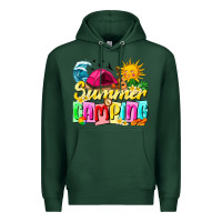 Sports Green summer camping Premium Hoodie - texasbilliewilder