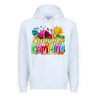 White summer camping Premium Hoodie - texasbilliewilder