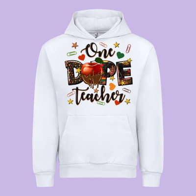 One Dope Teacher Urban Hoodie Designed By Texasbilliewilder