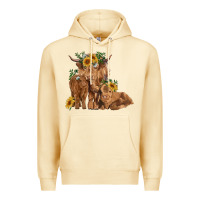 Pina Colada highland cow family Premium Hoodie - RanaPortraitStore