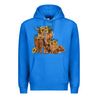 True Royal highland cow family Premium Hoodie - RanaPortraitStore
