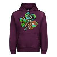 Mauve Wine western shamrock Urban Hoodie - RanaPortraitStore