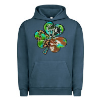 Pigment Midnight Navy western shamrock Urban Hoodie - RanaPortraitStore