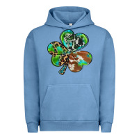 Pigment Pebble Blue western shamrock Urban Hoodie - RanaPortraitStore