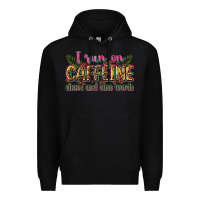 Black i run on caffeine chaos and cuss words Premium Hoodie - Zillion Design Studio