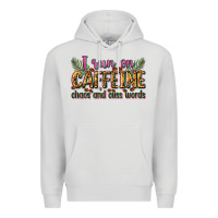 Dove Grey i run on caffeine chaos and cuss words Premium Hoodie - Zillion Design Studio