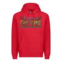 Red i run on caffeine chaos and cuss words Premium Hoodie - Zillion Design Studio