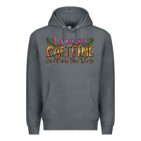 Rock i run on caffeine chaos and cuss words Premium Hoodie - Zillion Design Studio