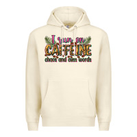 Sandshell i run on caffeine chaos and cuss words Premium Hoodie - Zillion Design Studio