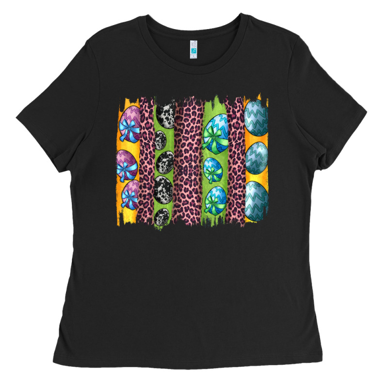 Easter Eggs And Leopard Brushstrokes Ladies Tee by Artiststas | Teevron