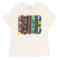 Bone easter eggs and leopard brushstrokes Ladies Tee - Artiststas