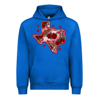 Cobalt valentine' s day texas map with roses Urban Hoodie - RanaPortraitStore