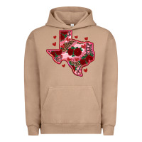 Pigment Burro valentine' s day texas map with roses Urban Hoodie - RanaPortraitStore