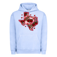 Pigment Grape Ice valentine' s day texas map with roses Urban Hoodie - RanaPortraitStore