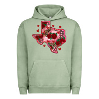 Pigment Oil Green valentine' s day texas map with roses Urban Hoodie - RanaPortraitStore