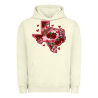 Pigment Pistachio valentine' s day texas map with roses Urban Hoodie - RanaPortraitStore