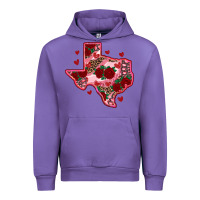 Tulip valentine' s day texas map with roses Urban Hoodie - RanaPortraitStore