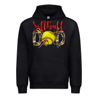 Black softball dad Urban Hoodie - Zillion Design Studio