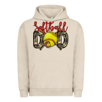 Pigment French Oak softball dad Urban Hoodie - Zillion Design Studio