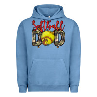 Pigment Pebble Blue softball dad Urban Hoodie - Zillion Design Studio