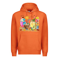 Carrot summer drinks coffee cups Premium Hoodie - texasbilliewilder