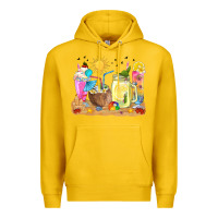 Lemon summer drinks coffee cups Premium Hoodie - texasbilliewilder