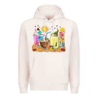 Pale Pink summer drinks coffee cups Premium Hoodie - texasbilliewilder