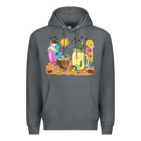 Rock summer drinks coffee cups Premium Hoodie - texasbilliewilder
