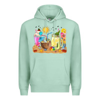 Seafoam summer drinks coffee cups Premium Hoodie - texasbilliewilder