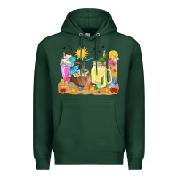 Sports Green summer drinks coffee cups Premium Hoodie - texasbilliewilder