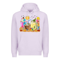 Lilac summer drinks coffee cups Premium Hoodie - texasbilliewilder