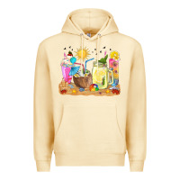 Pina Colada summer drinks coffee cups Premium Hoodie - texasbilliewilder