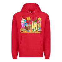 Red summer drinks coffee cups Premium Hoodie - texasbilliewilder