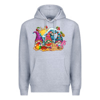 Heather Grey summer gnome tbw Premium Hoodie - texasbilliewilder