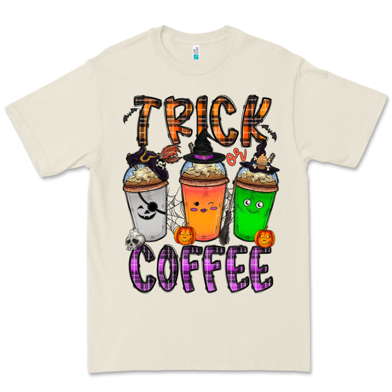 Trick Or Coffee Premium Tee by CowhideDigitalArt | Teevron
