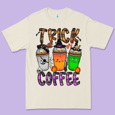 Trick Or Coffee Premium Tee Designed By Cowhidedigitalart