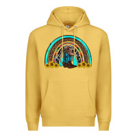 Antique Gold western cowboy boots sunflowers rainbow Premium Hoodie - RanaPortraitStore