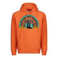 Carrot western cowboy boots sunflowers rainbow Premium Hoodie - RanaPortraitStore