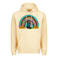 Pina Colada western cowboy boots sunflowers rainbow Premium Hoodie - RanaPortraitStore